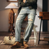 #MS-HLK-8868-ST#美式復古做舊破洞牛仔褲