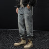 #A129-G7127T# Japanese retro casual straight jeans
