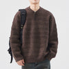 #MQ-XZMM33#Japanese striped knitted sweater