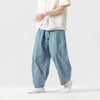 #M-K176# Trendy cotton and linen trousers