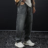 #A129-5911# Japanese retro casual straight jeans