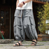 #A005-DK227# Japanese cotton and linen trousers