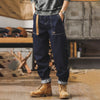#A129-1033# 日系復古工裝直筒牛仔褲