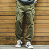 #MD-TS2107028# American retro casual elastic drawstring large pocket trousers