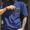 #MD-TH2501822# Japanese two-needle pocket plant indigo dyed T-shirt