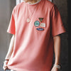 #MD-TH2401039# American casual badge embroidered T-shirt