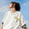 #NT-NU397#WAIKO Retro Floral Embroidery Solona T-shirt