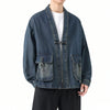 #QT713-F26# Japanese denim cardigan Size:4xL