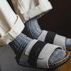 #MD-MD2405102# Cork one-line casual flip-flops Velcro