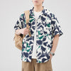 #A129-Z243# Retro Hawaiian short-sleeved shirt