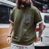 #MD-TH2501737#American Retro Pocket T-shirt Short Sleeve