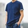 #MD-TS1802050# Solid color T-shirt men's summer breathable short-sleeved retro casual