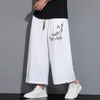 #788-M162# Trendy cotton and linen wide-leg pants