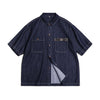 #MD-TH2501291# American style denim Japanese style blue dyed lapel shirt jacket