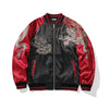 #JB-A013#Heavy Industry Dragon Pattern Trendy Embroidered Jacket Men's Stitched Contrast Color Jacket