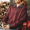 #CO8000-2512-ST# Fake two-sweatshirt denim patchwork lapel Polo shirt