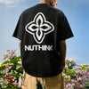 #NT-EK201# American retro four-leaf Clover letter large Print T-shirt