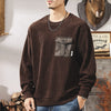 #ML-833-ST# American corduroy men's hoodie Corduroy loose plus-size top