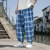 #A011-HK1087# Trendy cotton and linen cropped pants