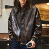 #MS-LX-T605-ST# American Vintage-Style Biker Leather Jacket