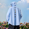 #NT-NU733#WAIKO Embroidered Puppy Striped Long-Sleeve Shirt