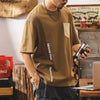 #MKQS-3063-ST# Design sense splicing pure cotton T-shirt short sleeve new American fashion brand