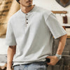# All-F6916-ST # American retro forward Henry Collar Loose T-shirt