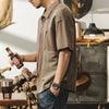 #ML-818-ST# Summer thin linen Polo shirt Men's short-sleeved T-shirt