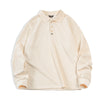 #MD-TW2301265# Retro Solid Color Long-Sleeve Polo Shirt