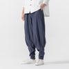 #M-K195# Japanese style cropped cotton and linen pants