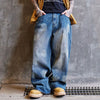 #ZLJ-91005-ST# Nostalgic ripped jeans