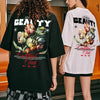 #HS-DT1958# American retro high street ins flower Trend short-sleeved couple T-shirt
