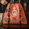 #MD-YH2408036# American aerospace embroidered large-capacity tote bag Orange-red commuting nylon single-shoulder handbag for Spring and summer