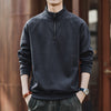 #MS-HF-3368-ST# American Vintage Half-Zip Stand Collar Sweatshirt