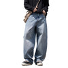 #K11-H3851-ST# American Style Deconstructed Jeans with Side Paneling