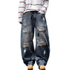 #K11-H3911-ST# American Street Style Ripped and Patchwork Jeans