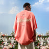 #NT-NU343#WAIKO Retro Heavy-Duty Embroidered Letter T-Shirt