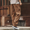 #MS-XL-5130#美式設計感復古燈芯絨工裝褲