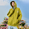 #NT-NU623#WAIKO Brand Pearl Embroidered Four-Leaf Clover Zip-Up Sweatshirt