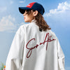 #NT-NU654#WAIKO Brand Embroidered Letter Long-Sleeve Shirt