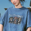 #NT-NU119# American retro Dachshund Puppy Printed short-sleeved T-shirt