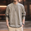 #MS-ZJ-2968-ST# American Vintage Slub Cotton Long-Sleeve T-Shirt