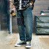 #A129-5916# Japanese retro casual straight jeans