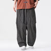 #M-K221# Traditional Japanese Style Wide-Leg Pants with Belt