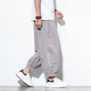 #220-2-AK12# Japanese-style cotton and linen capri pants