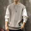 #YSJ-1047#Japanese fake two-piece knitted sweater