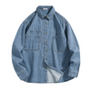 #TC-D212# Japanese retro denim long-sleeved shirt Size:M
