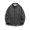 #M-JK49# Loose Japanese woolen shirt with a base layer