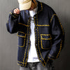 XM-JK90# button lapel knitted jacket