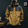 #MQ-MS6076# Mountain style outdoor functional hooded color block jacket